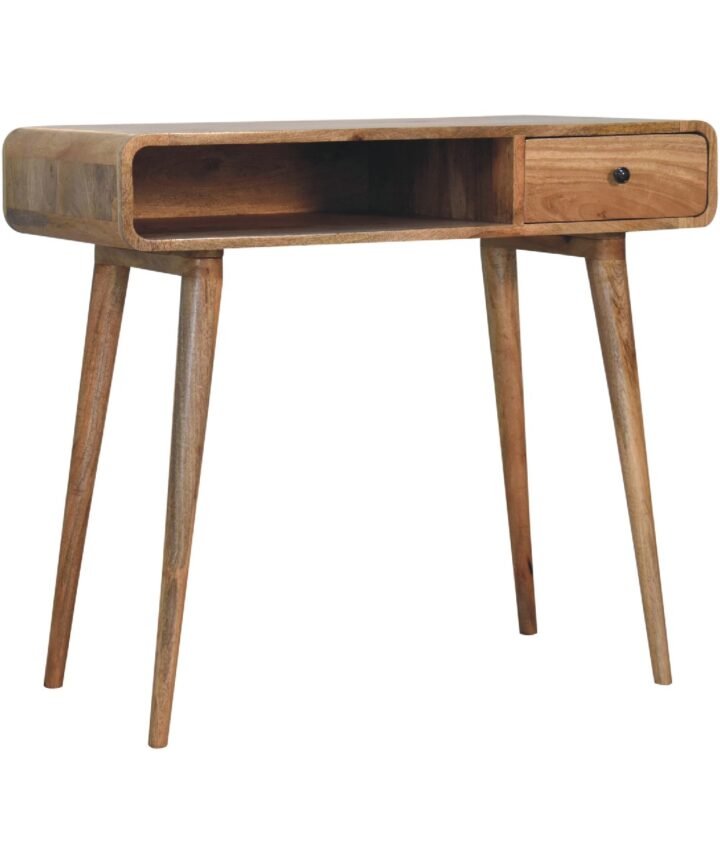 Curved Oak-ish Writing Desk