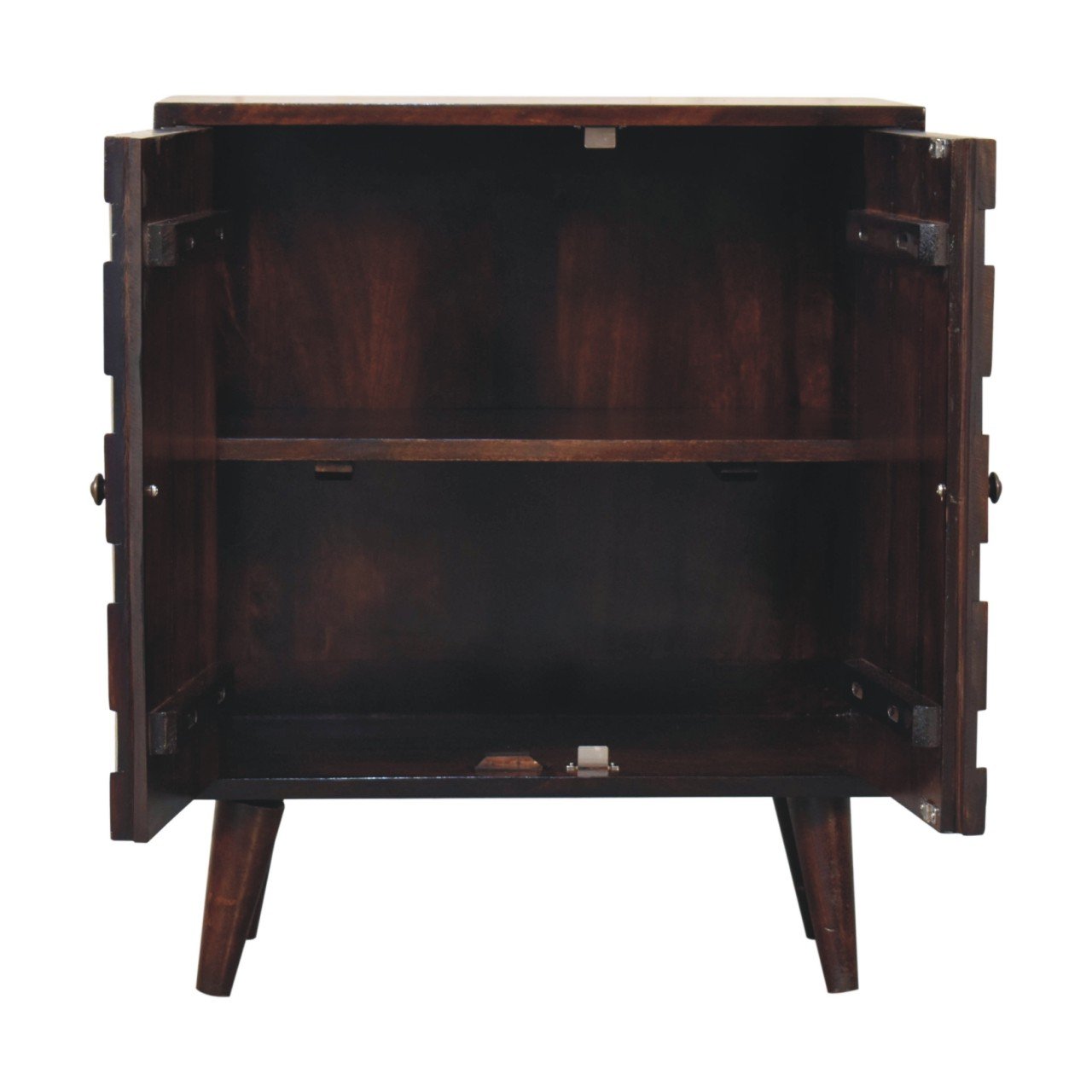 Mini Pineapple Carved Walnut Cabinet - Image 6