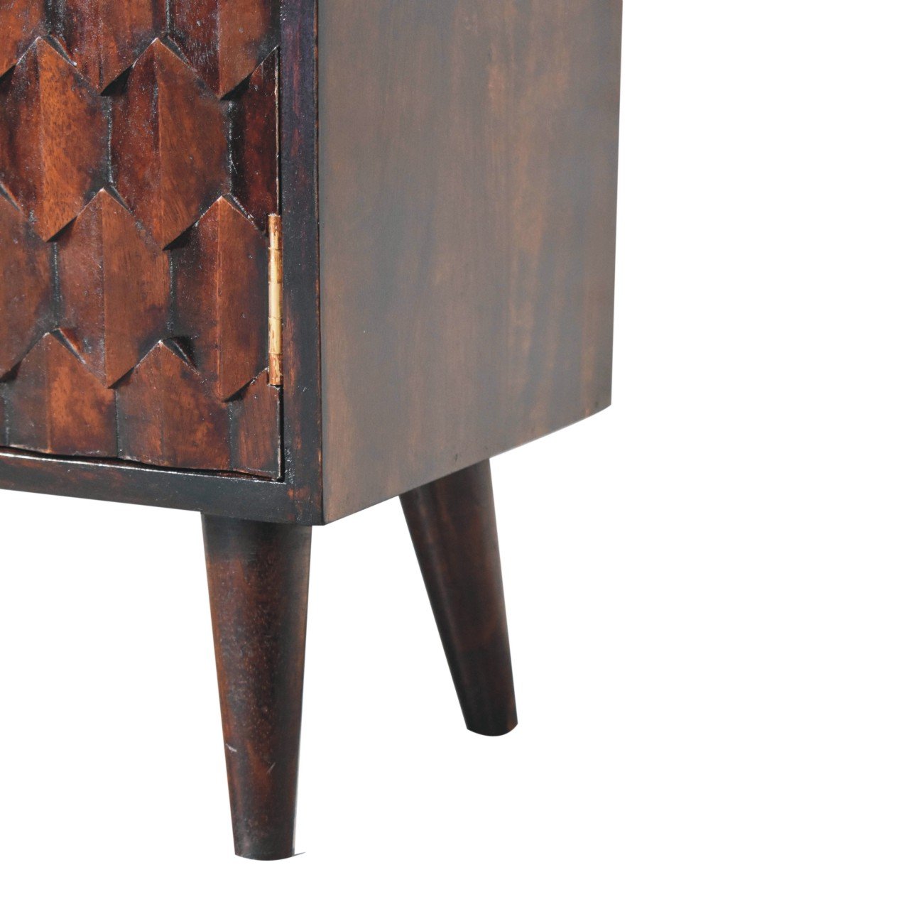 Mini Pineapple Carved Walnut Cabinet - Image 7
