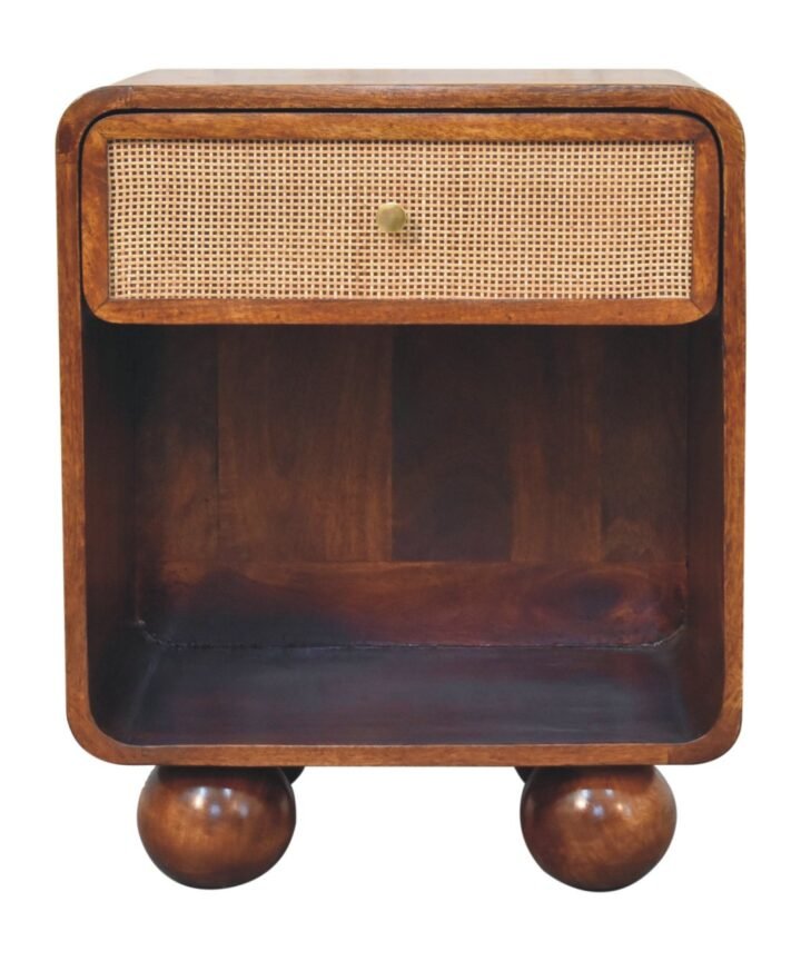 Chestnut Open Woven Bedside