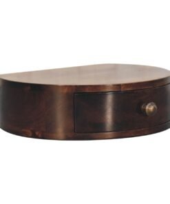 Alternative view of California Walnut Wall Mounted Rounded Bedside