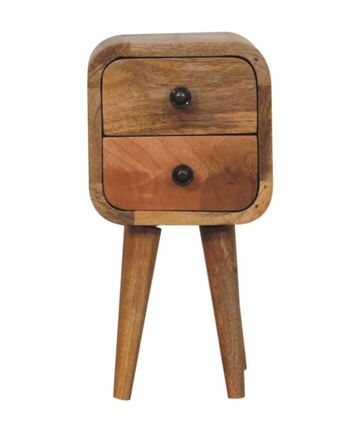 Extra Mini Curved Oak-ish Bedside