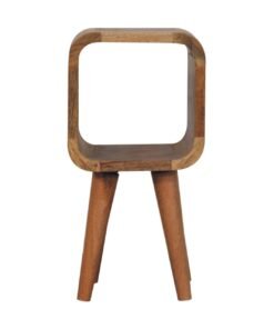 Extra Mini Minimalist Open Curved Oak-ish Bedside