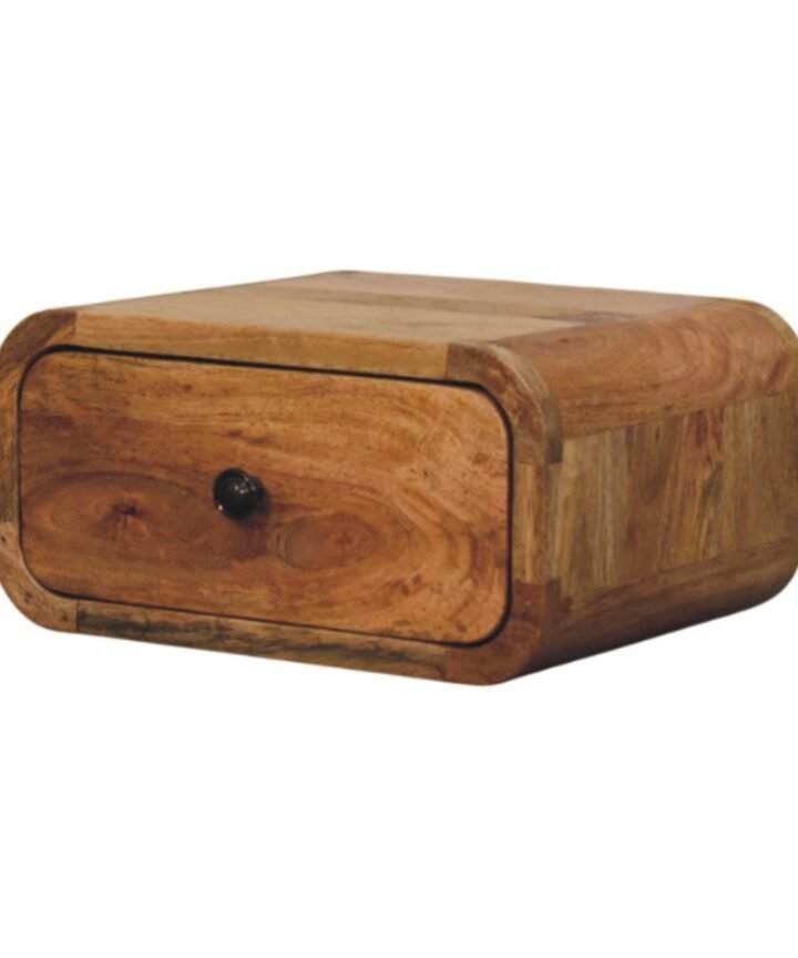 Avora Mini Wall-Mounted Oak-ish 1 Drawer Nightstand