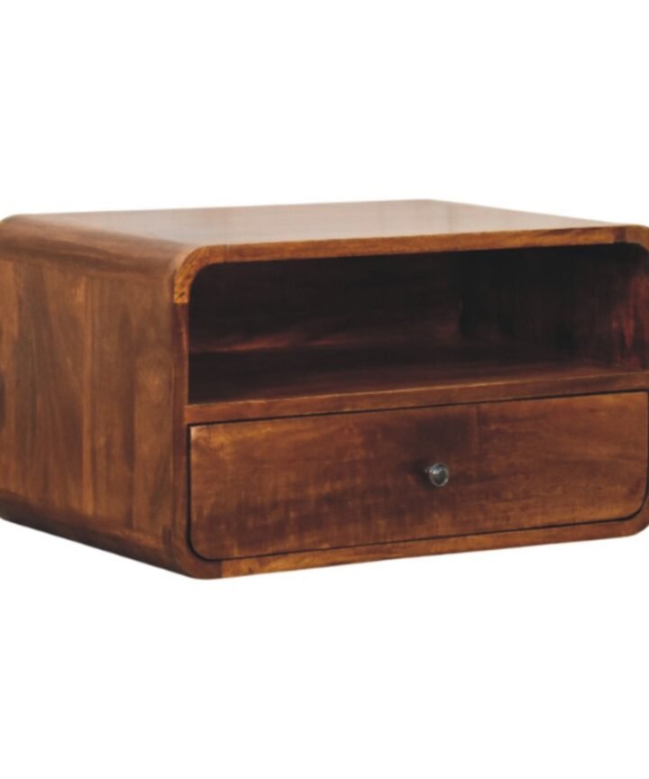 Avora Wall-Mounted Chestnut Nightstand