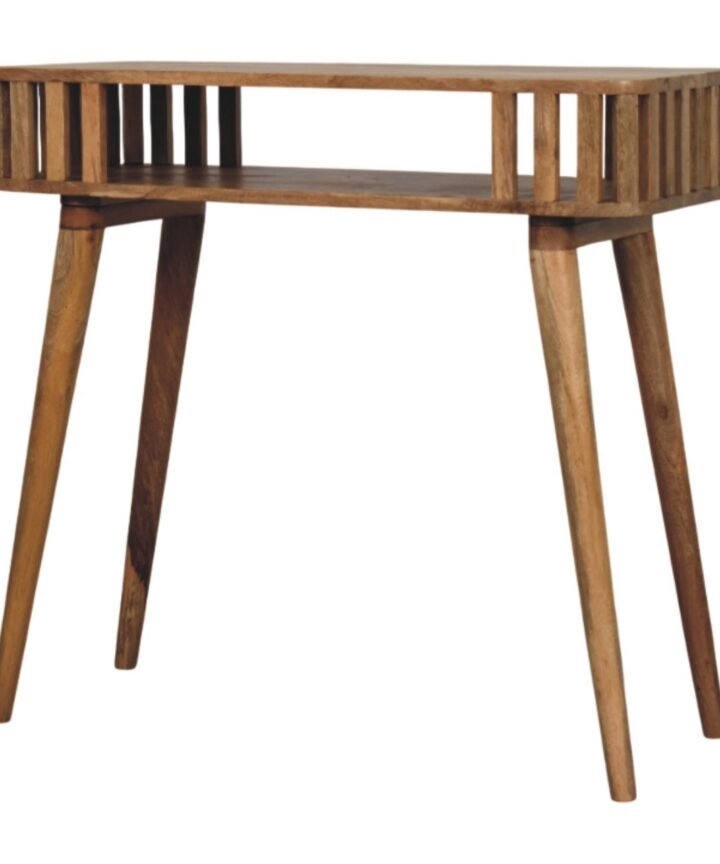 Slatted Oak-ish Console