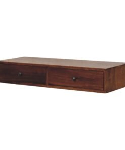 Lunar 2 Drawer Chestnut Wall Mounted Console