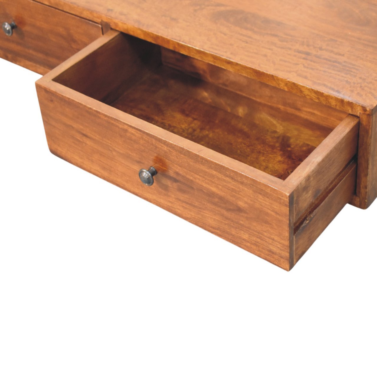 Lunar 2 Drawer Chestnut Wall Mounted Console - Image 6