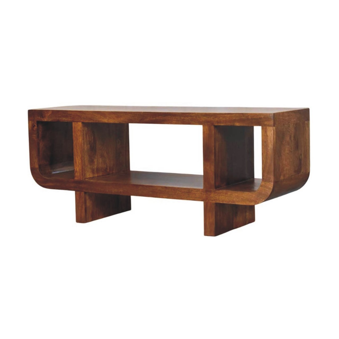 Orion Curved Chestnut Media Unit - Image 2