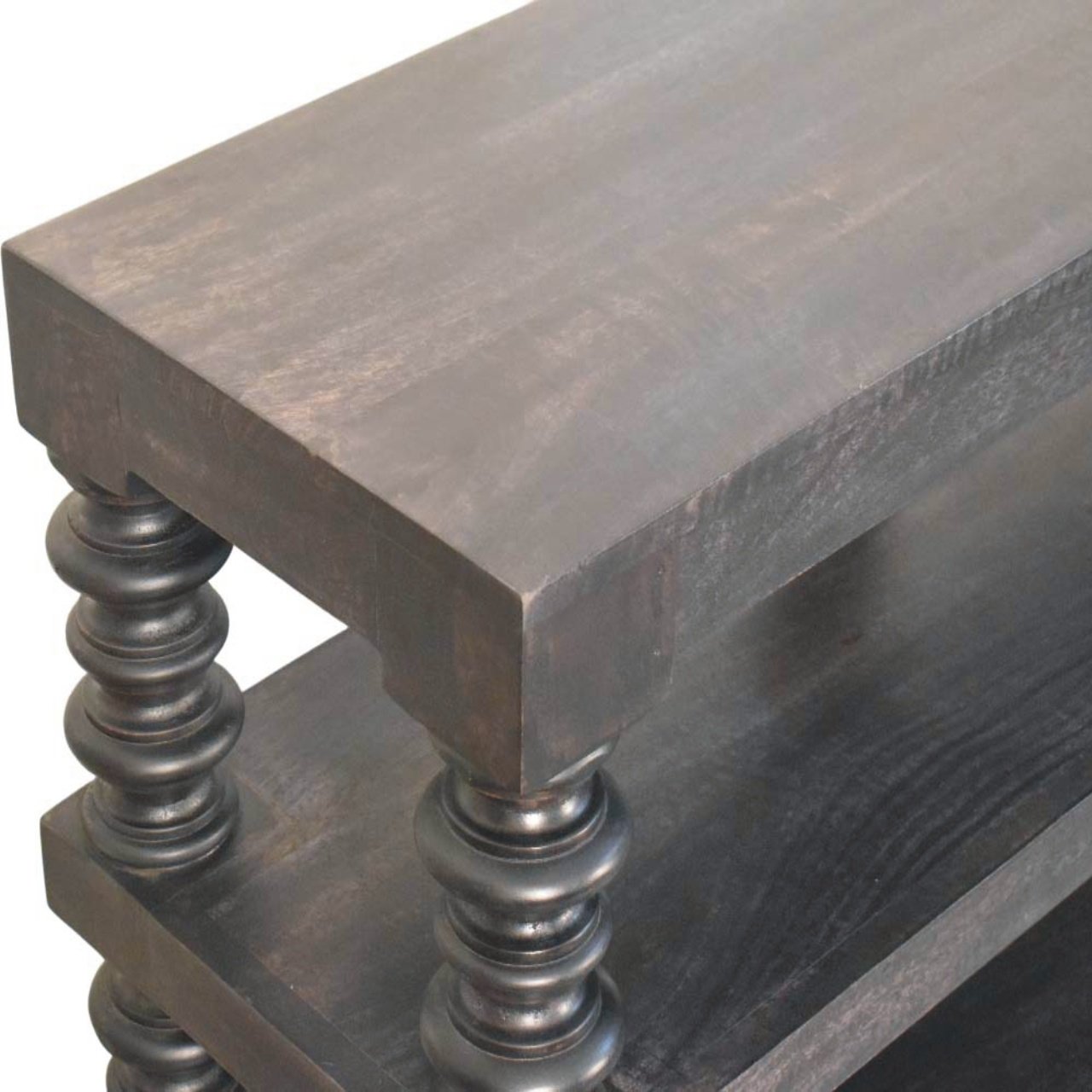 Spindle Shelf Console in Carbon Ash - Image 4