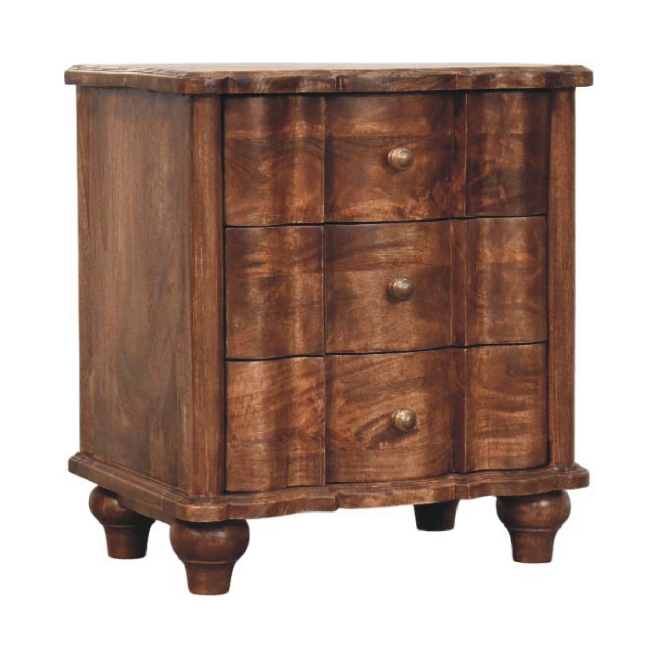 Lume Roasted Panelled Bedside - Image 2