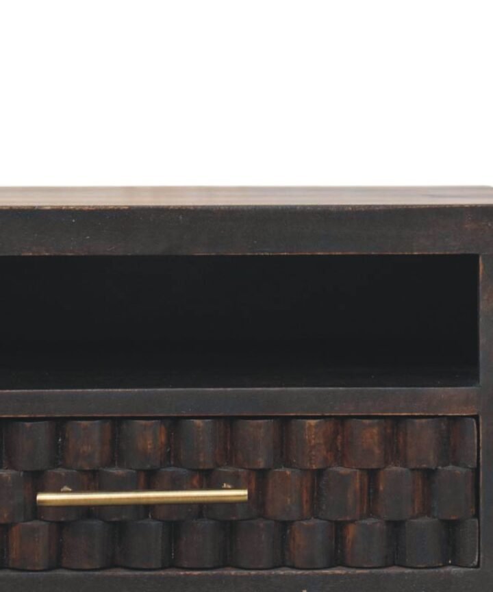 Cadiz Carved Open-Slot Bedside