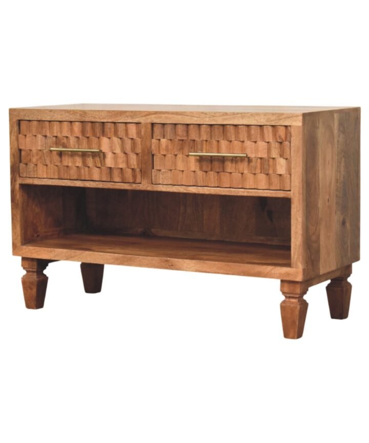 Cadiz Carved Entryway Shoe Cabinet
