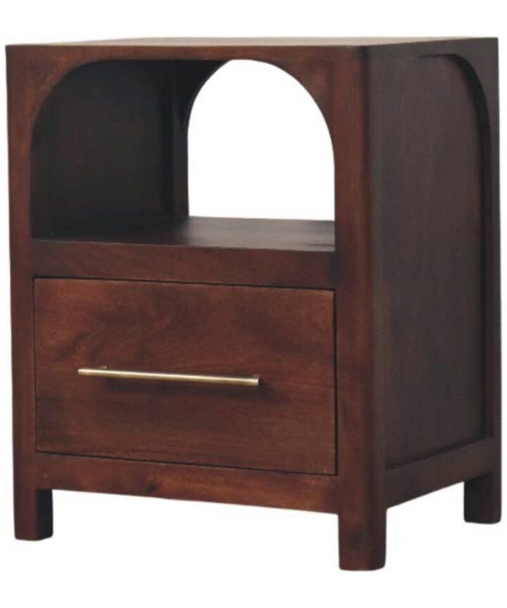 Arched Edge 1 Drawer Bedside