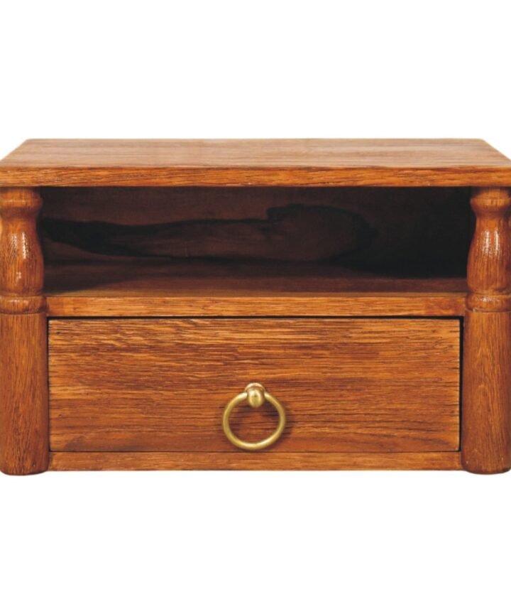 Turned Pillar Wall Nightstand