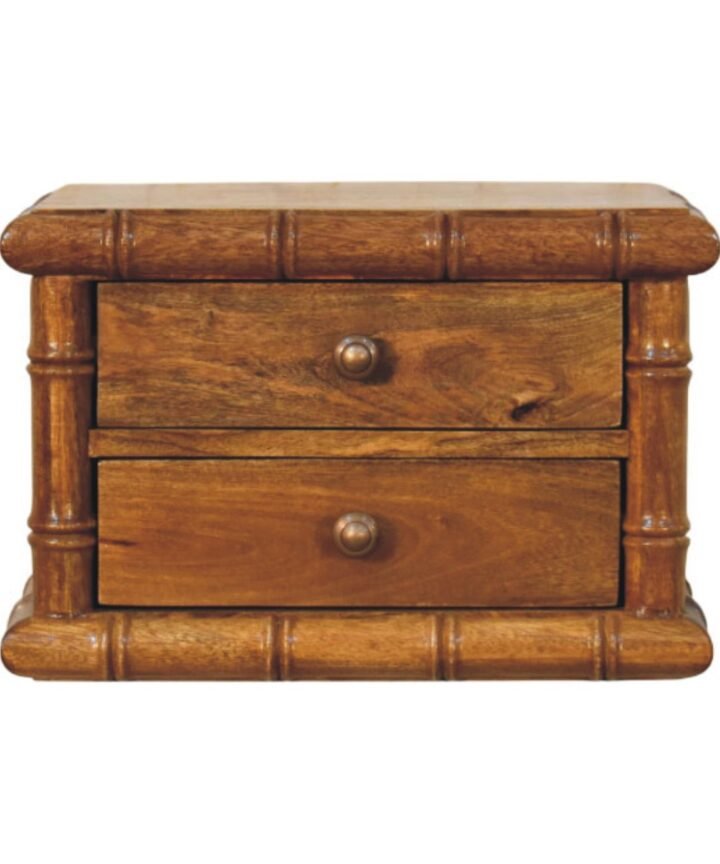 Bamboo Bedside in Amber Oak Finish