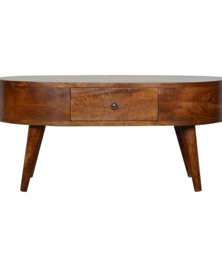 Chestnut Rounded Coffee Table