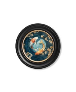 Alternative view of Japanese Koi Carp Dawn -  Oxford Round Frame