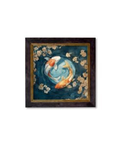 Alternative view of Japanese Koi Carp Dawn -  Oxford Square Frame