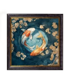 Japanese Koi Carp Dawn - Oxford Square Frame