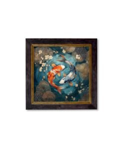 Alternative view of Japanese Koi Carp Dusk -  Oxford Square Frame