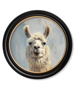 The Goofy Llama - Oxford Round Frame