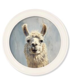 The Goofy Llama - Oxford Strong White Round Frame