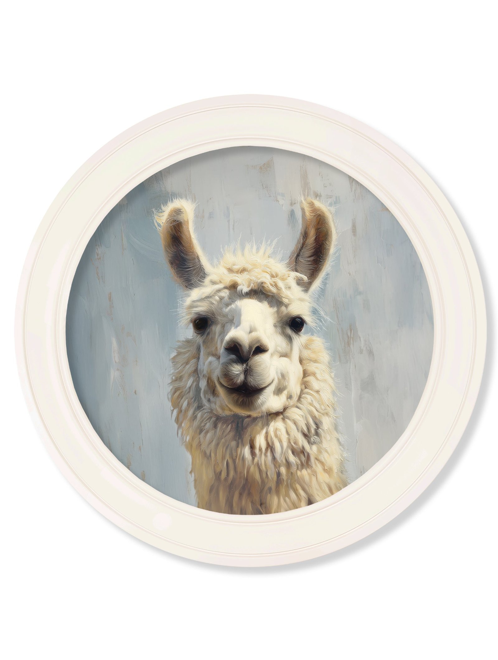 The Goofy Llama - Oxford Strong White Round Frame