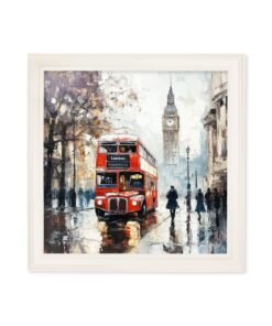 London Bus - Cream Hurstwood Square Frame