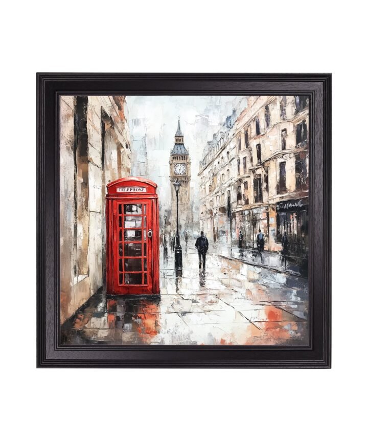 London Telephone Box - Black Hurstwood Square Frame