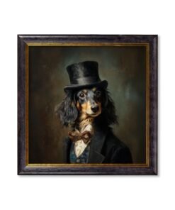 Sir Sausageworth - Gentleman Dachshund Oxford Square Frame