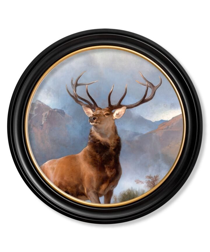 c.1851 Monarch of The Glen - Round Frame