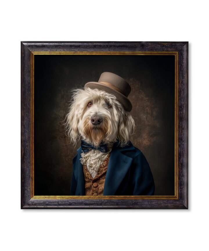 Sir Wooliam - Gentleman Old English Sheepdog Oxford Square Frame