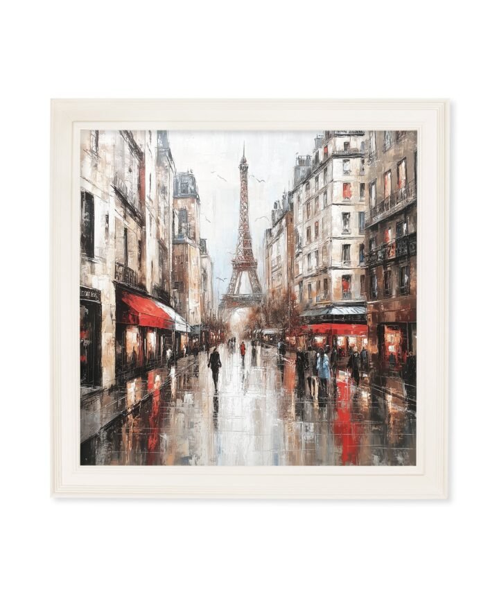 Paris Eiffel Tower - Cream Hurstwood Square Frame