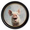 The Giggly Pig - Oxford Round Frame