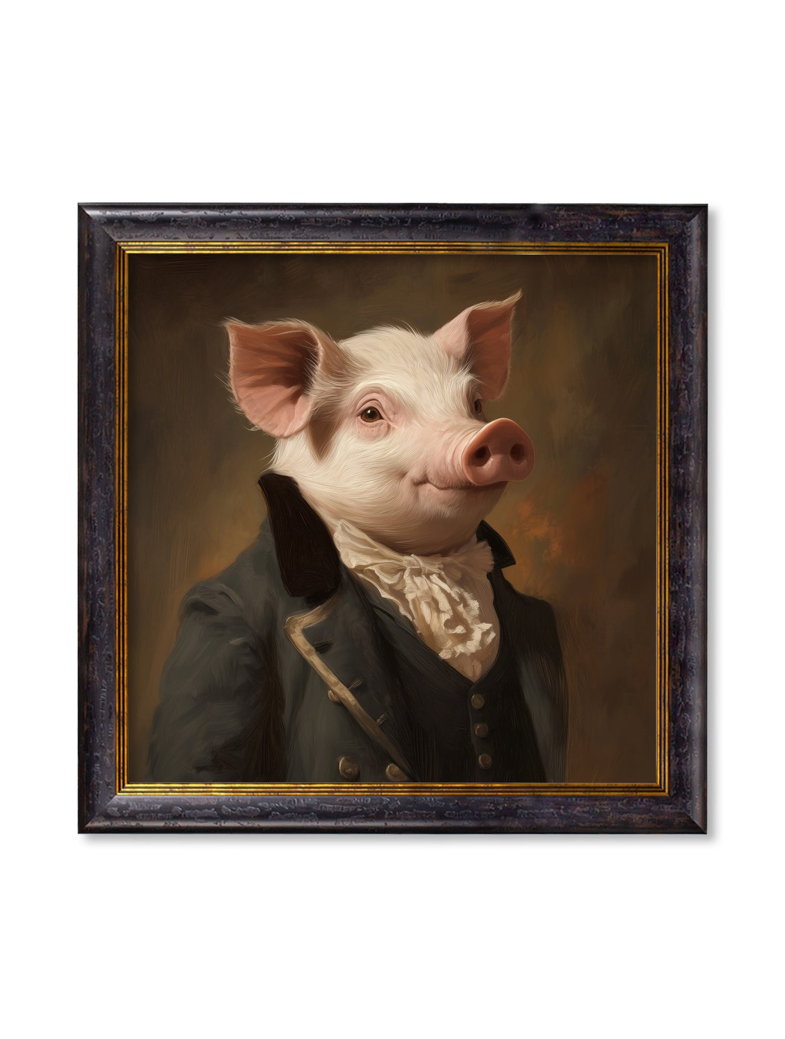 Duke of Truffleton - Gentleman Pig Oxford Square Frame