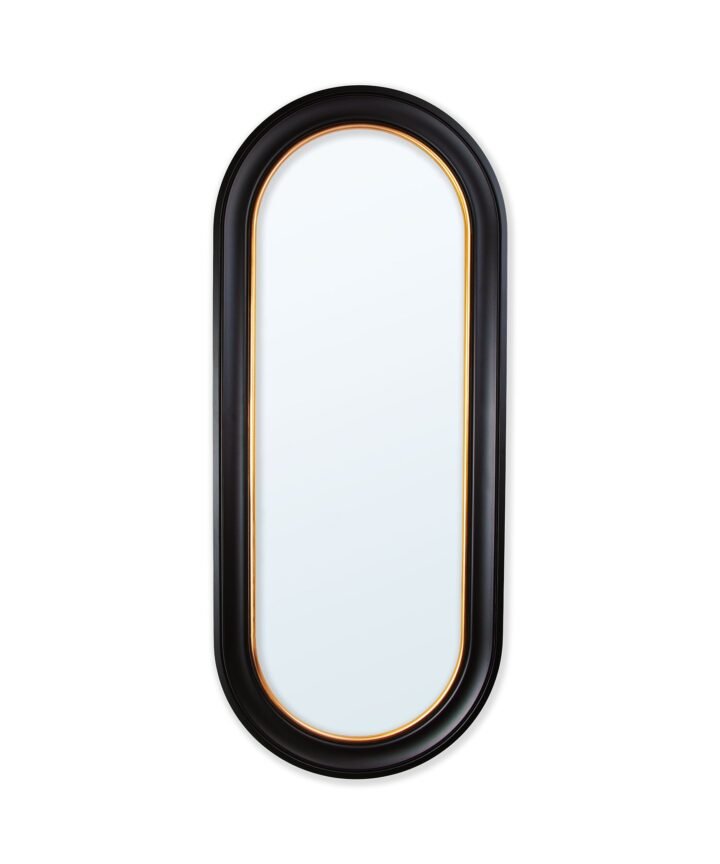 Pill Mirror - Black and Gold