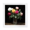 Roses After Dark - White Hurstwood Square Frame