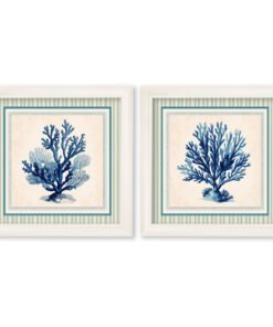 Blue Sea Coral - Cream Hurstwood Square Frame
