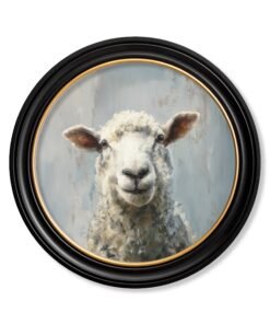 The Jolly Sheep - Oxford Round Frame