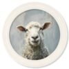 The Jolly Sheep - Oxford Strong White Round Frame