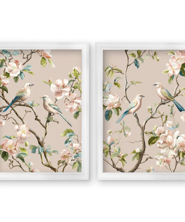 Blossom Songbirds - White Hurstwood Frame