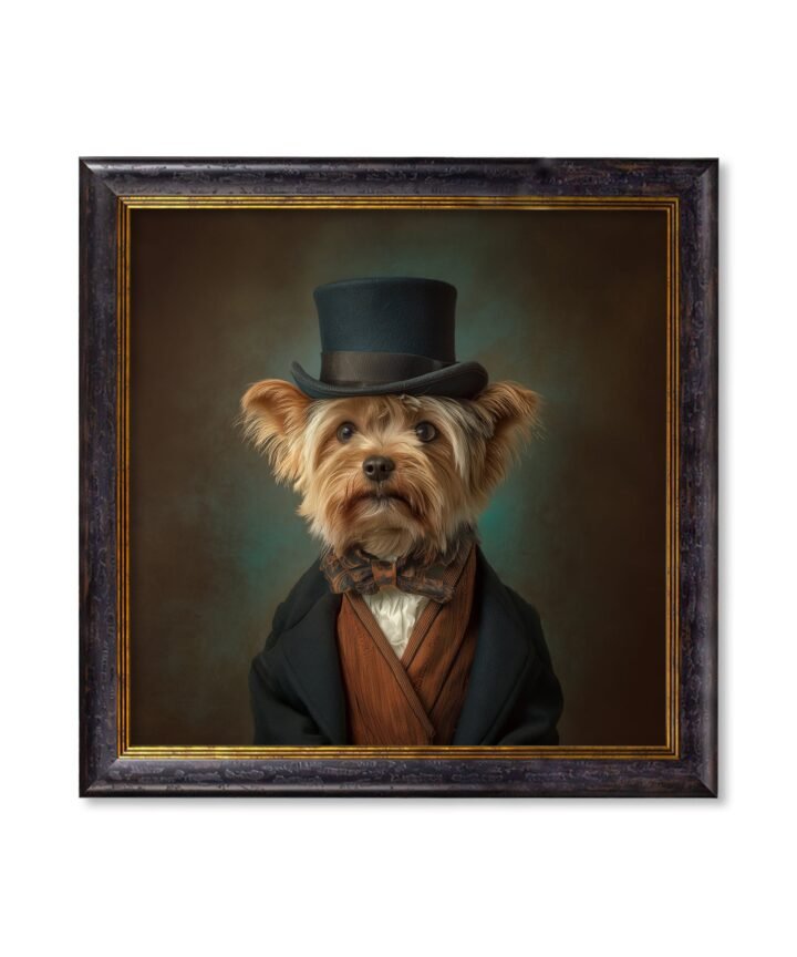 Lord Barkley of York - Gentleman Yorkshire Terrier Oxford Square Frame