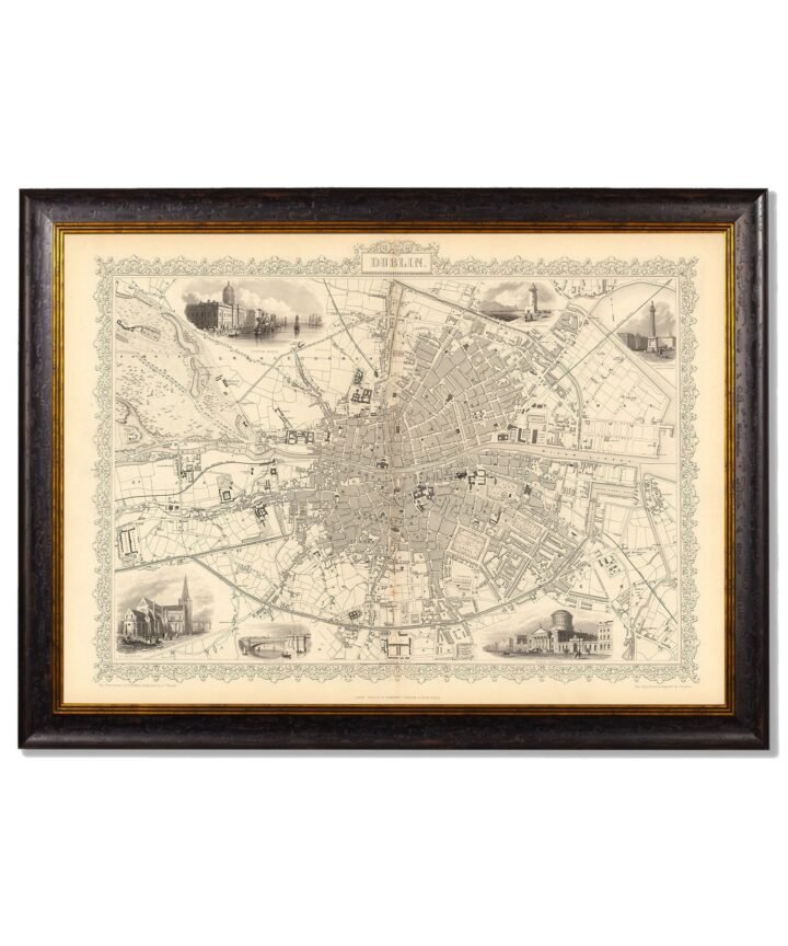 c.1851 Map of Dublin