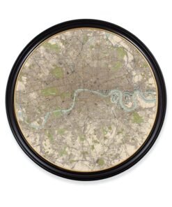 c.1905 Map of London - Round Frame
