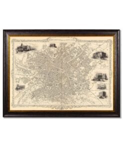 c.1851 Map of Manchester