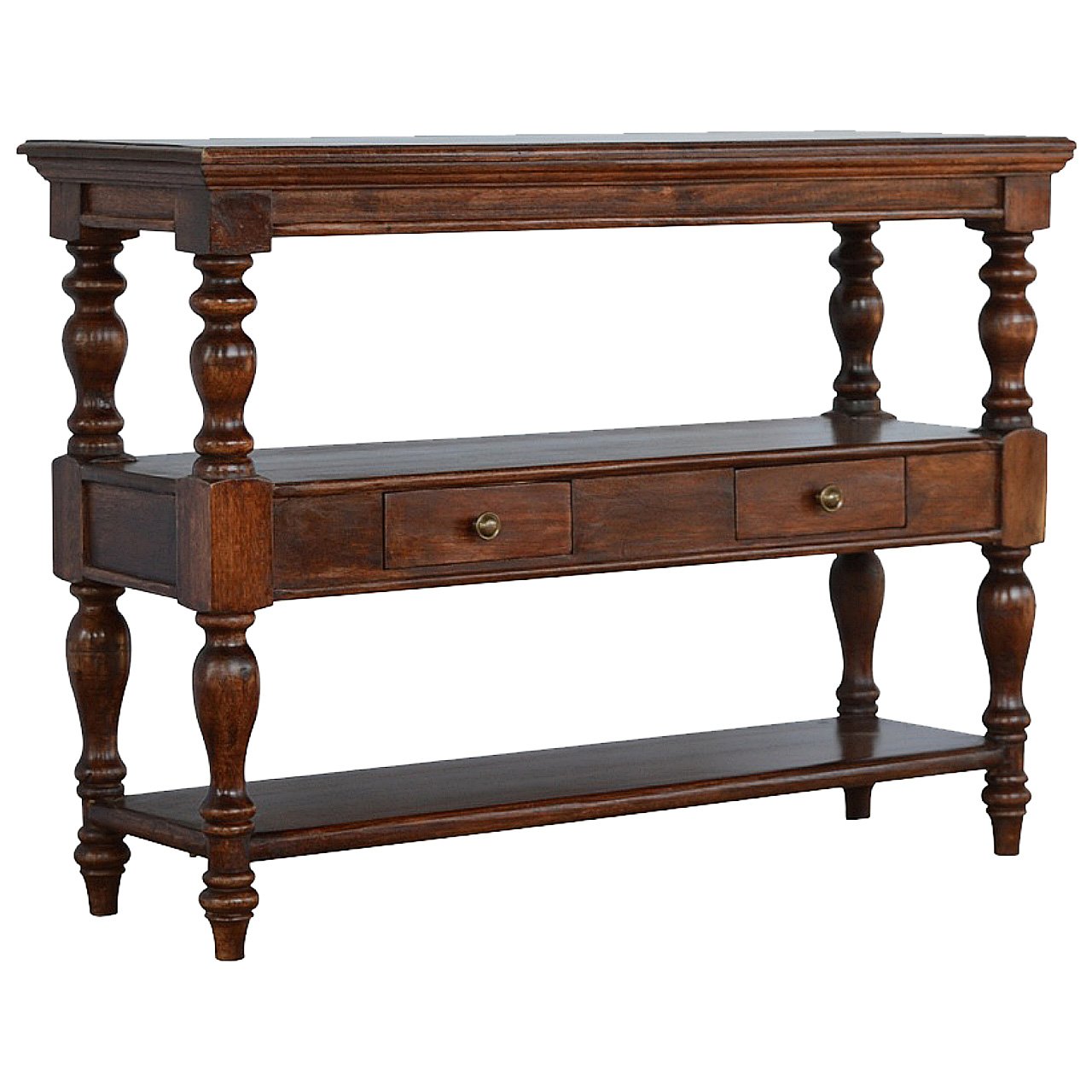 Solid Wood Turned Leg Console Table - Image 2