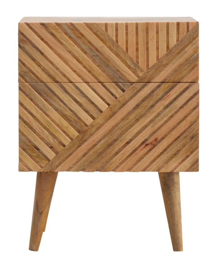 Lille 2 Drawer Oak-ish Bedside