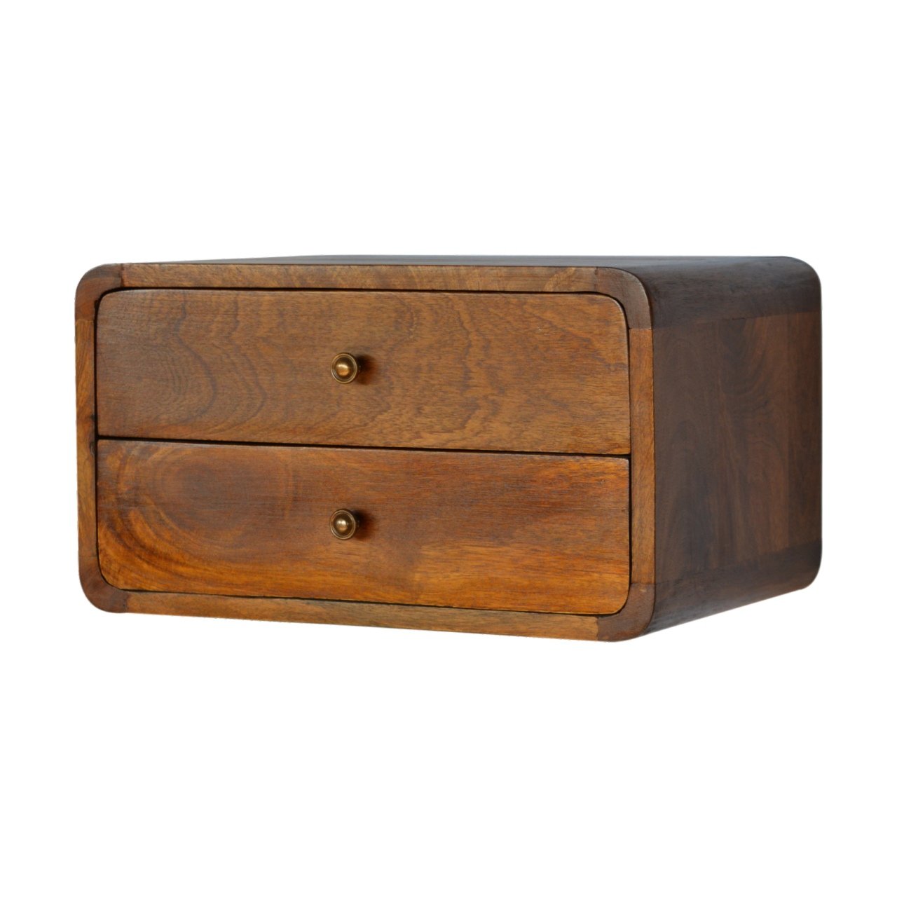 Floating Curved Chestnut Bedside - Image 2