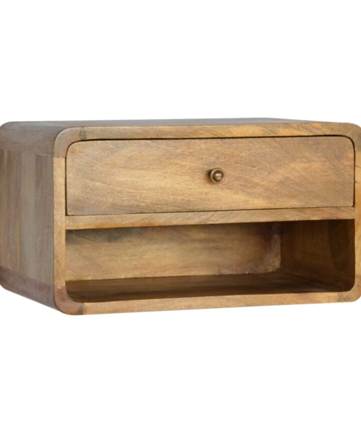 Floating Curve Open Slot Bedside